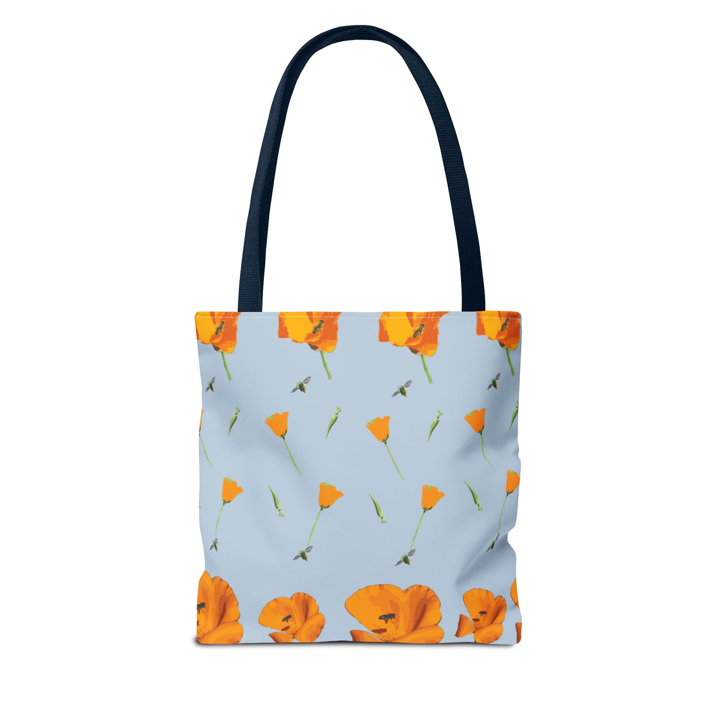 Poppies and Bees Tote Bag